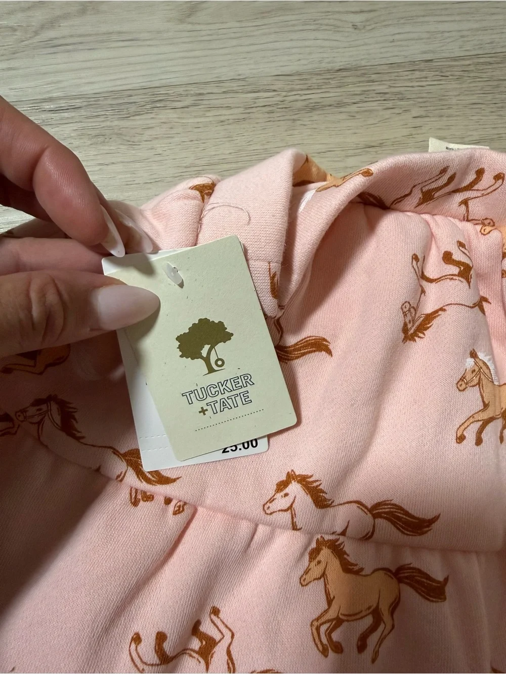 NWT Tucker + Tate Kids Tiered Knit Skort In Pink English Horses Girls Size 6